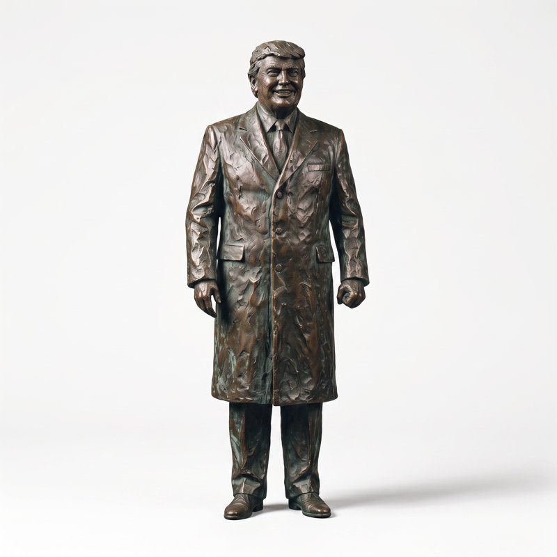 Bronze statue of President Chump